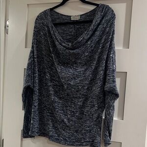 Women's Heathered Navy Blue Sweater